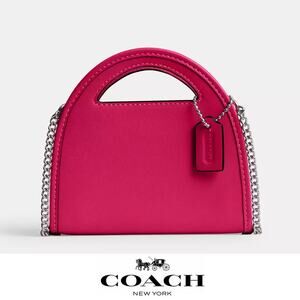 Coach Fuchsia Handbag with Silver Chain